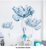 Creative warm wall sticker Nordic flower self-adhesive stickers bedroom living room decoration house decoration wall decor