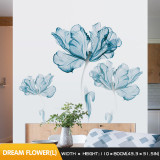 Creative warm wall sticker Nordic flower self-adhesive stickers bedroom living room decoration house decoration wall decor
