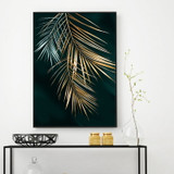 Abstract Golden Plant Leaves Picture Wall Poster Modern Style Canvas Print Painting Art Aisle Living Room Unique Decoration