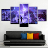 Home Decorative Canvas HD Prints 5 Pieces Anime Rick and Morty Painting Modular Picture Wall Artwork Poster for Bedroom Framed