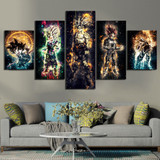 Home Decorative Canvas HD Print 5 Pieces Seven Dragon Ball Painting Modular Picture Wall Artwork Anime Poster for Bedroom Framed