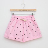 Free shipping 2016 New Summer Shorts With Cats Pattern High Waist Elastic Cotton Short Fresh Floral