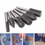 6PCS 1/4'' 6mm Shank Engraving Bit Cutter, Burr Wood Carving Rotary Tools - Milling Cutter Hss
