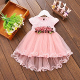 Fashion Lace Dress Baby Girl Floral Dresses Princess Party Dress Toddler Infant Elegant Clothes