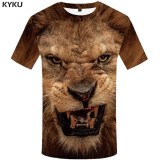 KYKU Brand 3d T-shirt Animal Lion Shirt Camiseta 3d T Shirt Men Funny T Shirts Mens Clothing Casual