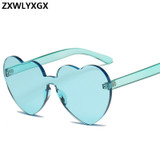 Fashion cute sexy retro Love Heart  Rimless Sunglasses UV400 Fashion cute sexy retro Love Heart  Rimless Sunglasses UV400