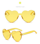 Fashion cute sexy retro Love Heart  Rimless Sunglasses UV400 Fashion cute sexy retro Love Heart  Rimless Sunglasses UV400