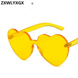 Fashion cute sexy retro Love Heart  Rimless Sunglasses UV400 Fashion cute sexy retro Love Heart  Rimless Sunglasses UV400