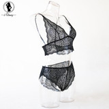 VenusFox sexy floral lace seamless bra panty set lingerie