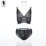 VenusFox sexy floral lace seamless bra panty set lingerie