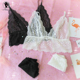 VenusFox sexy floral lace seamless bra panty set lingerie