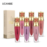 Velvet Matte Lipstick Makeup Golden 5 Color Nude Long Lasting