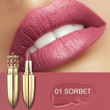 Velvet Matte Lipstick Makeup Golden 5 Color Nude Long Lasting