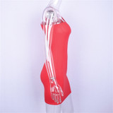 VenusFox Hugcitar cotton one shoulder slope long sleeve high waist sexy bodycon dresses party dress