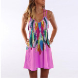 VenusFox Boho Style Sexy Printed Women Clothing Casual Summer Beach