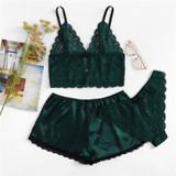 VenusFox Sexy Floral Lace Cami Lingerie Set