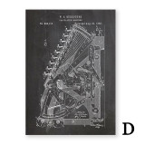 Adding Machine Patent Vintage Poster First Calculating Machine Science Print Painting Blueprint Wall Pictures Room Home Decor