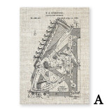 Adding Machine Patent Vintage Poster First Calculating Machine Science Print Painting Blueprint Wall Pictures Room Home Decor