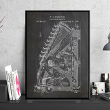 Adding Machine Patent Vintage Poster First Calculating Machine Science Print Painting Blueprint Wall Pictures Room Home Decor