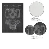Camera Patent Vintage Poster Abstract Canvas Painting Antique Camera Retro Print Blueprint Wall Picture For Photography Decor