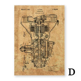 Transmission Henry Ford Patent Vintage Poster Car Engine Parts Canvas Painting Wall Art Blueprint Prints Pictures Home Decor