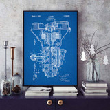 Transmission Henry Ford Patent Vintage Poster Car Engine Parts Canvas Painting Wall Art Blueprint Prints Pictures Home Decor
