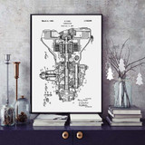 Transmission Henry Ford Patent Vintage Poster Car Engine Parts Canvas Painting Wall Art Blueprint Prints Pictures Home Decor
