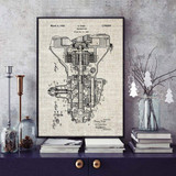 Transmission Henry Ford Patent Vintage Poster Car Engine Parts Canvas Painting Wall Art Blueprint Prints Pictures Home Decor