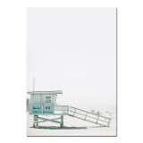 Scandinavian Tropical Landscape Posters Modern Prints Sea Beach Bus Wall Art Canvas