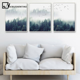 Nordic Decoration Forest Lanscape Wall Art Canvas Poster and Print Canvas Painting