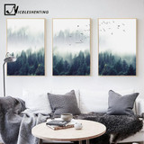Nordic Decoration Forest Lanscape Wall Art Canvas Poster and Print Canvas Painting