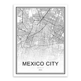 Black and White World City Map Paris London New York Poster Nordic Style Living Room Wall Art Picture Home Decor Canvas Painting