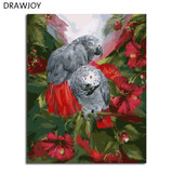 DRAWJOY Framed Pictures Painting By Numbers Home Decor DIY Canvas Oil Painting Wall Art Home Decor For Living Room