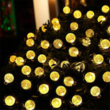 10M 50Led Solar Powered Bulbs Led String Lights for Outdoor Lighting Courtyard Street Garden Led Fairy Lights Christmas Garland