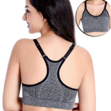 Women Sport Gym Yoga Workout Bra Running Padded Fitness Tops Vest BK L