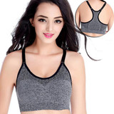 Women Sport Gym Yoga Workout Bra Running Padded Fitness Tops Vest BK L