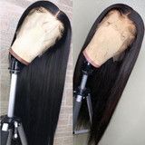 10-26 Inches Silky Peruvian Straight Lace Front Hair Wigs