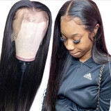 10-26 Inches Silky Peruvian Straight Lace Front Hair Wigs