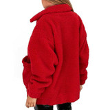 Plush Zipper Overcoat