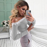 Laced Off-shoulder Knitwear