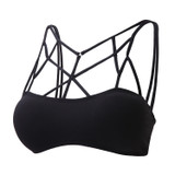TOPMELON Women Sexy Criss Cross Strappy Bralette Seamless Sports Bra TOPMELON Women Sexy Criss Cross Strappy Bralette Seamless Sports Bra