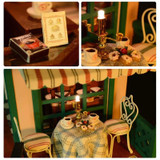 Doll House Miniature DIY Dollhouse With Furnitures Wooden House The Star Coffee Bar Toys For Children Birthday Gift