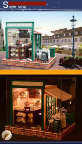 Doll House Miniature DIY Dollhouse With Furnitures Wooden House The Star Coffee Bar Toys For Children Birthday Gift