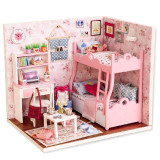 Doll house furniture miniatura diy doll houses miniature dollhouse wooden handmade toys for children birthday gift  H011