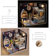 Doll house furniture miniatura diy doll houses miniature dollhouse wooden handmade toys for children birthday gift  H011