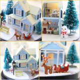 Doll House Miniature DIY Dollhouse With Furnitures Wooden House Christmas house Toys For Children Birthday Gift