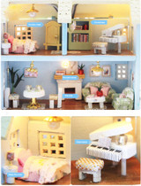 Doll House Miniature DIY Dollhouse With Furnitures Wooden House Christmas house Toys For Children Birthday Gift