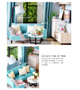 Cutebee Doll House Furniture Miniature Dollhouse DIY Miniature House Toys for Children DIY Dollhouse Gift for Birthday H18-4