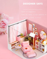Cutebee Doll House Furniture Miniature Dollhouse DIY Miniature House Toys for Children DIY Dollhouse Gift for Birthday H18-4