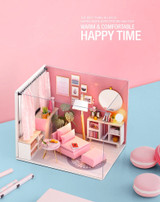 Cutebee Doll House Furniture Miniature Dollhouse DIY Miniature House Toys for Children DIY Dollhouse Gift for Birthday H18-4